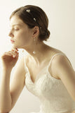 Grande perle poisson fil de soie Bandeau nuptiale Boucles d’oreilles