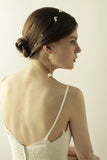 Grande perle poisson fil de soie Bandeau nuptiale Boucles d’oreilles