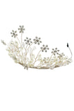 Couronne nuptiale de fleur de flocon de neige perle