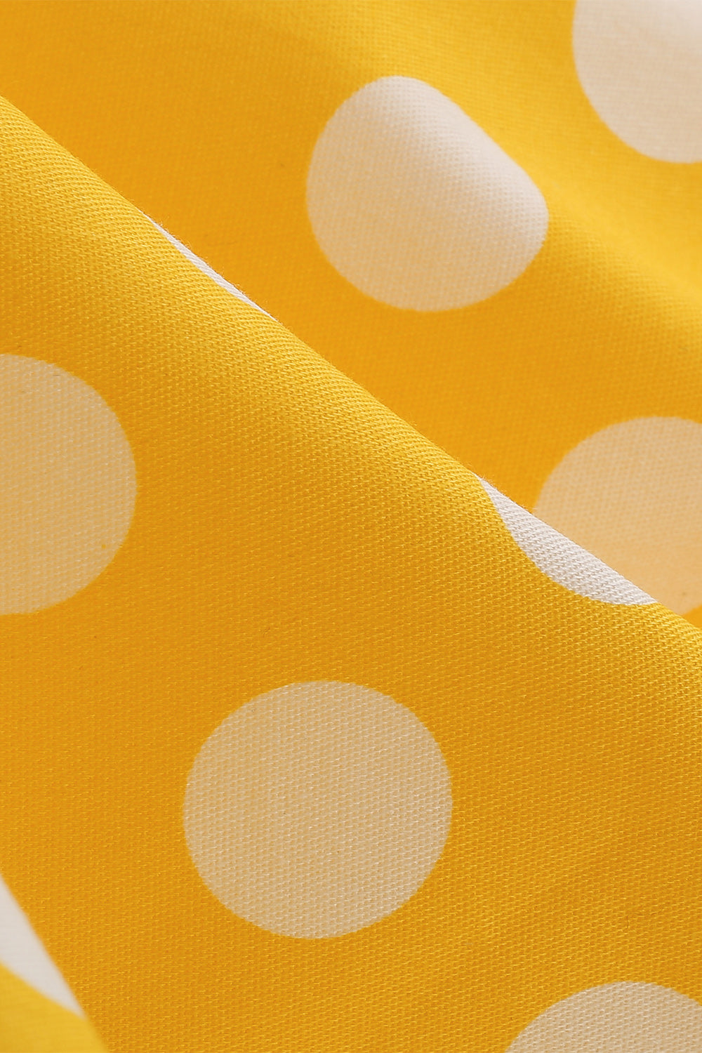 Robe à pois jaunes printemps 1950
