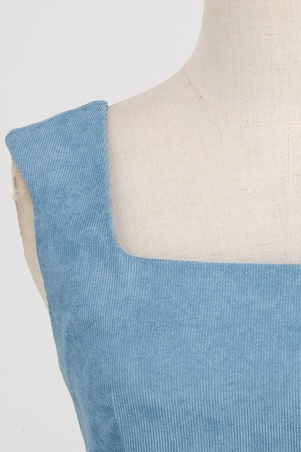 Robe jaune à col carré des années 1950