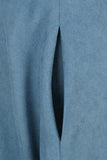 Robe jaune à col carré des années 1950