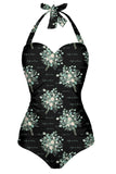 Maillot de bain Halter une pièce noir