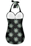 Maillot de bain Halter une pièce noir