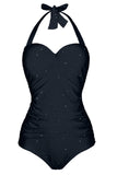Maillot de bain Halter une pièce noir