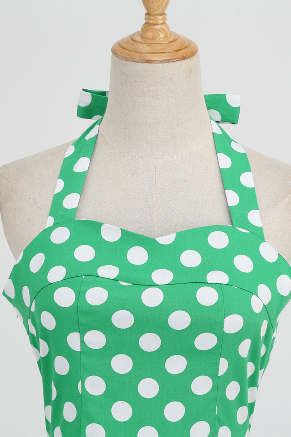Robe pin up green Polka Dots années 1950