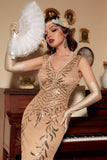 Champagne Sequins Gatsby Robe de bal des années 20