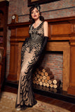 Champagne Sequins Gatsby Robe de bal des années 20
