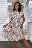 Robe d’été à imprimé floral avec volants