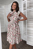 Robe d’été à imprimé floral avec volants