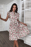 Robe d’été à imprimé floral avec volants