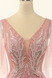 Blush Beading Tulle A-line Robe de bal