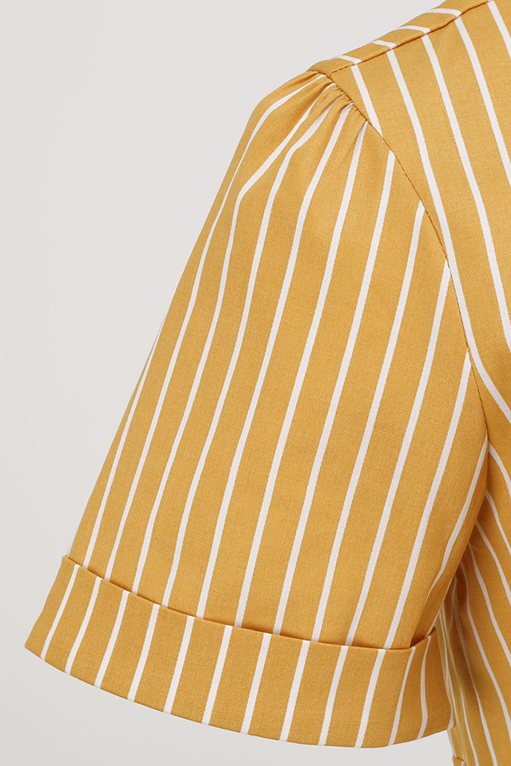 Rayures Manches Courtes 50s Swing Robe