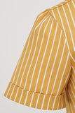 Rayures Manches Courtes 50s Swing Robe