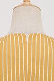 Rayures Manches Courtes 50s Swing Robe