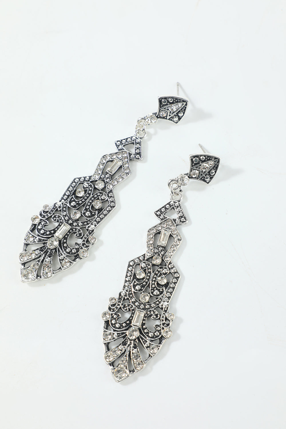 Noir Six Pièces Headpiece Golve Boucles d’oreilles 1920s Accessoires Set