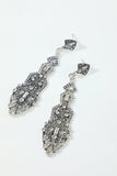 Noir Six Pièces Headpiece Golve Boucles d’oreilles 1920s Accessoires Set