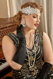 Headpiece Drop Boucles d’oreilles Cinq pièces 1920s Party Accessories Set