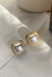 Boucles d’oreilles Vintage Square Pearl