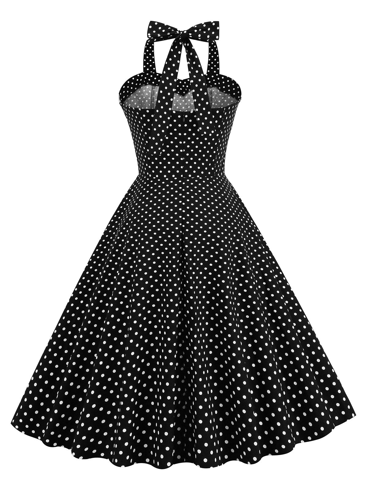 Robe Halter Polka Dots Swing années 50