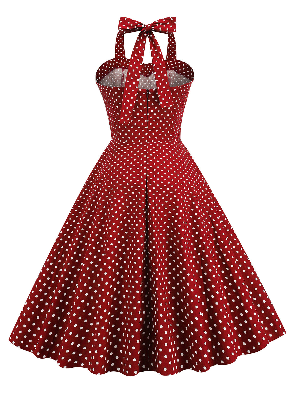 Robe Halter Polka Dots Swing années 50