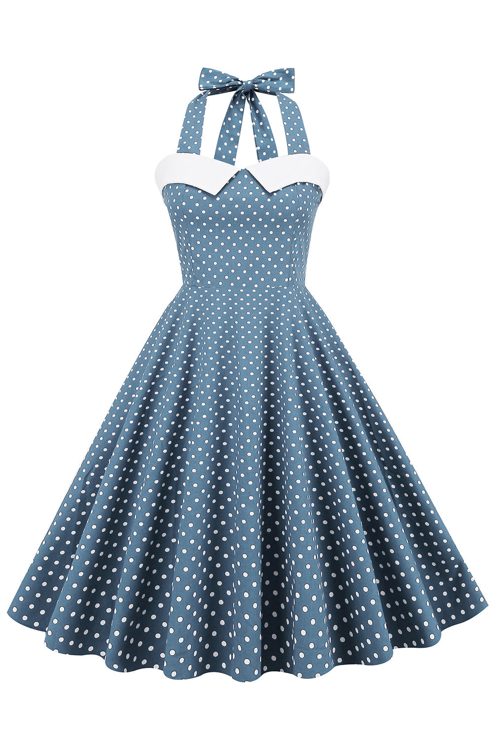 Robe Halter Polka Dots Swing années 50