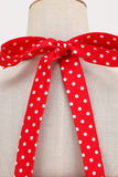 Retro Style Halter Red Polka Dots Robe des années 50