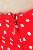 Retro Style Halter Red Polka Dots Robe des années 50