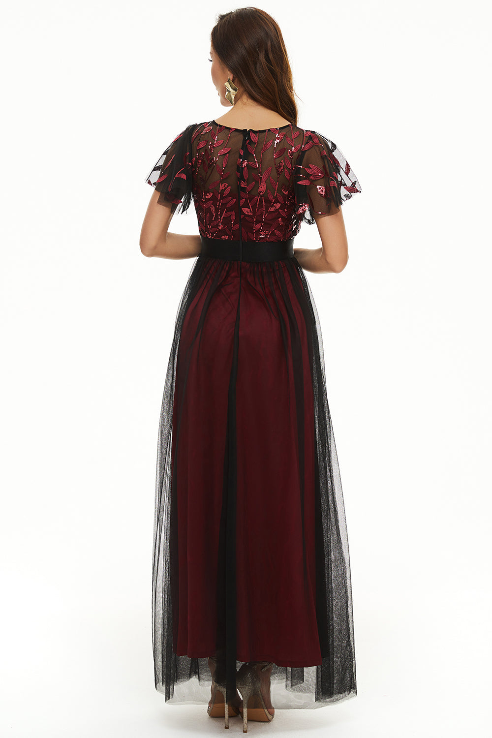 Paillettes Tulle Robe Mère de Mariée