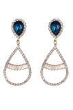 Boucles d’oreilles de bal perlées bleu royal