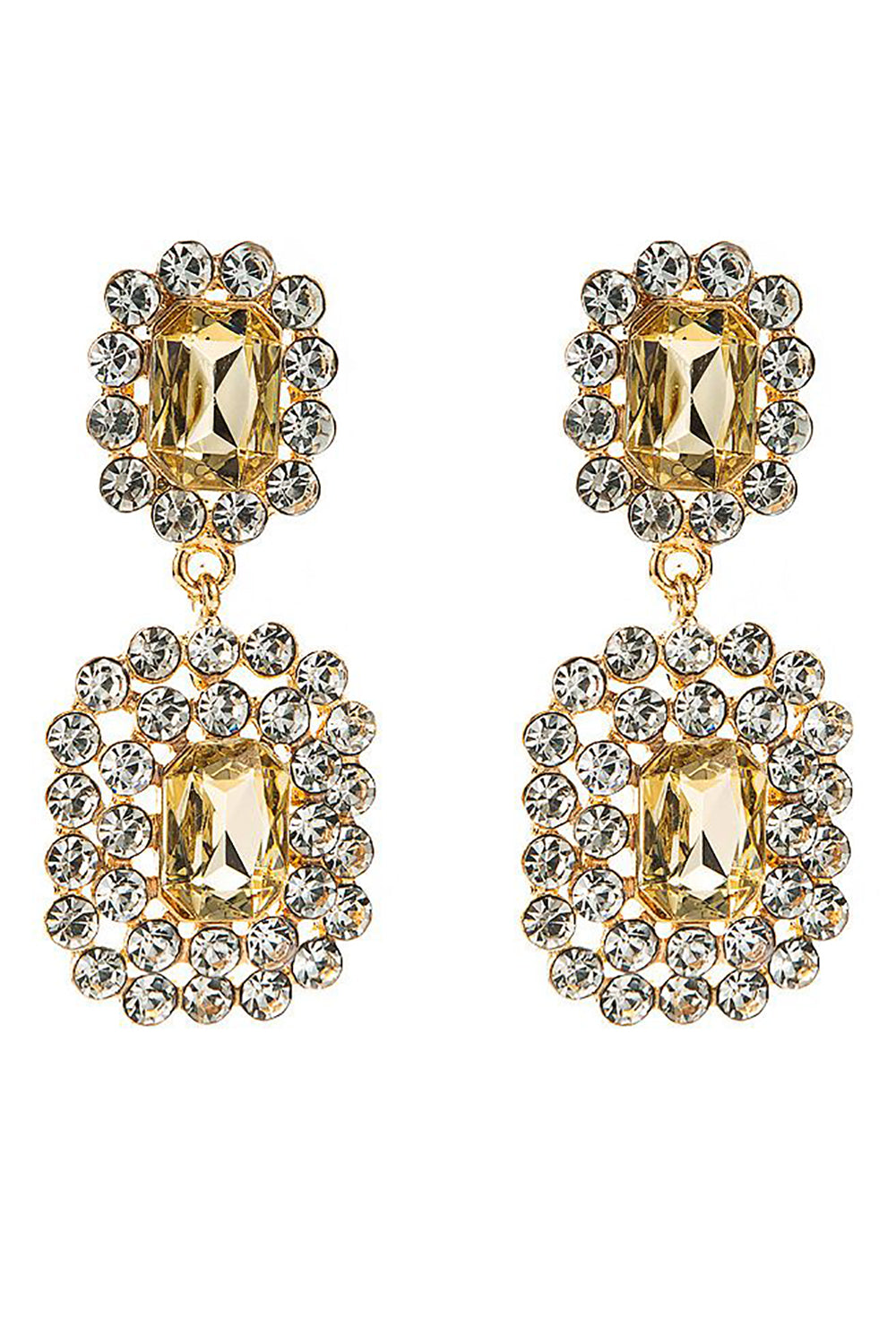 Boucles d’oreilles de fête perlées dorées