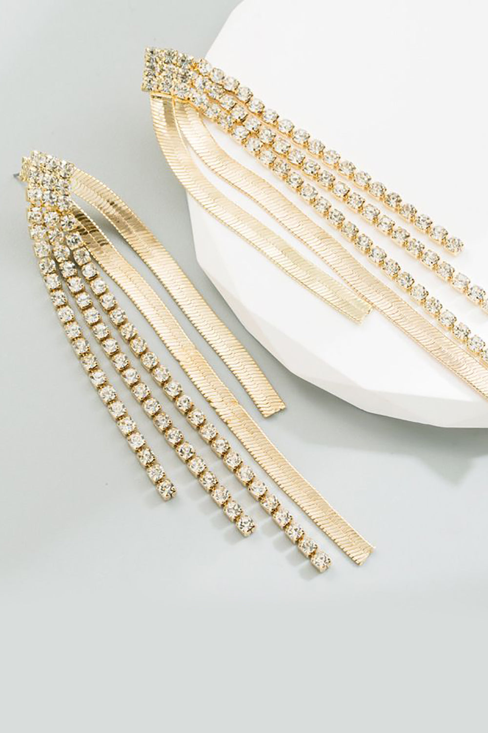 Boucles d’oreilles de bal perlées dorées