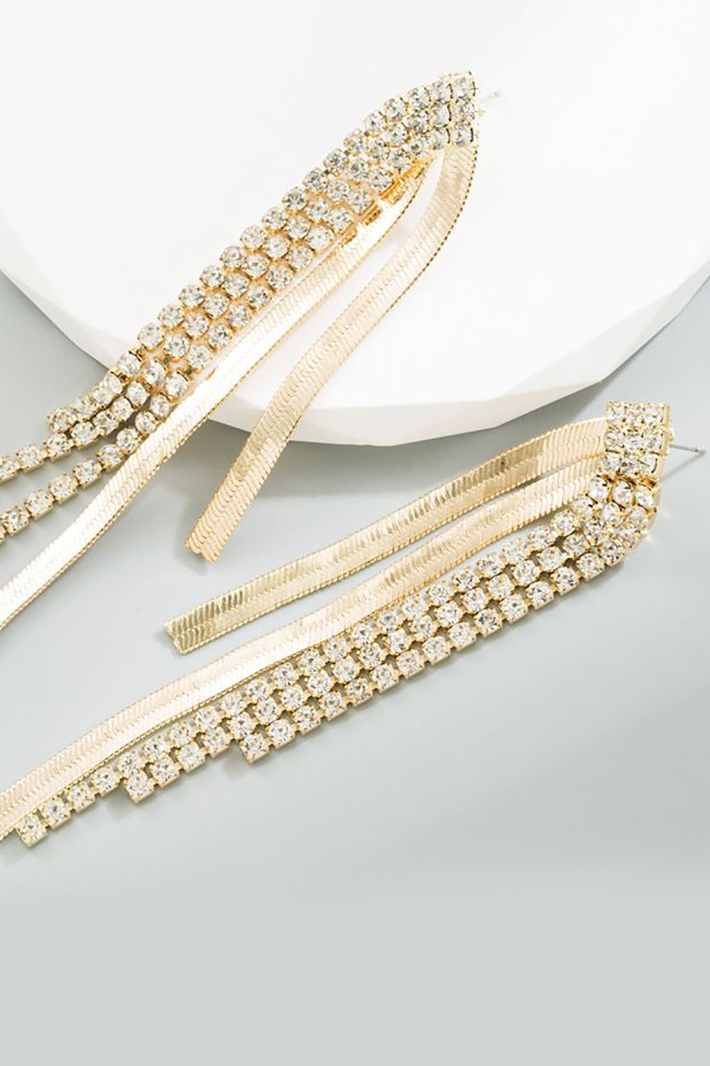 Boucles d’oreilles de bal perlées dorées