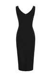 Robe Noir Bodycon des années 60