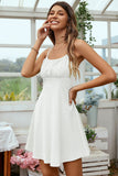 Blanc à dos ouvert Robe décontractée à bretelles spaghetti