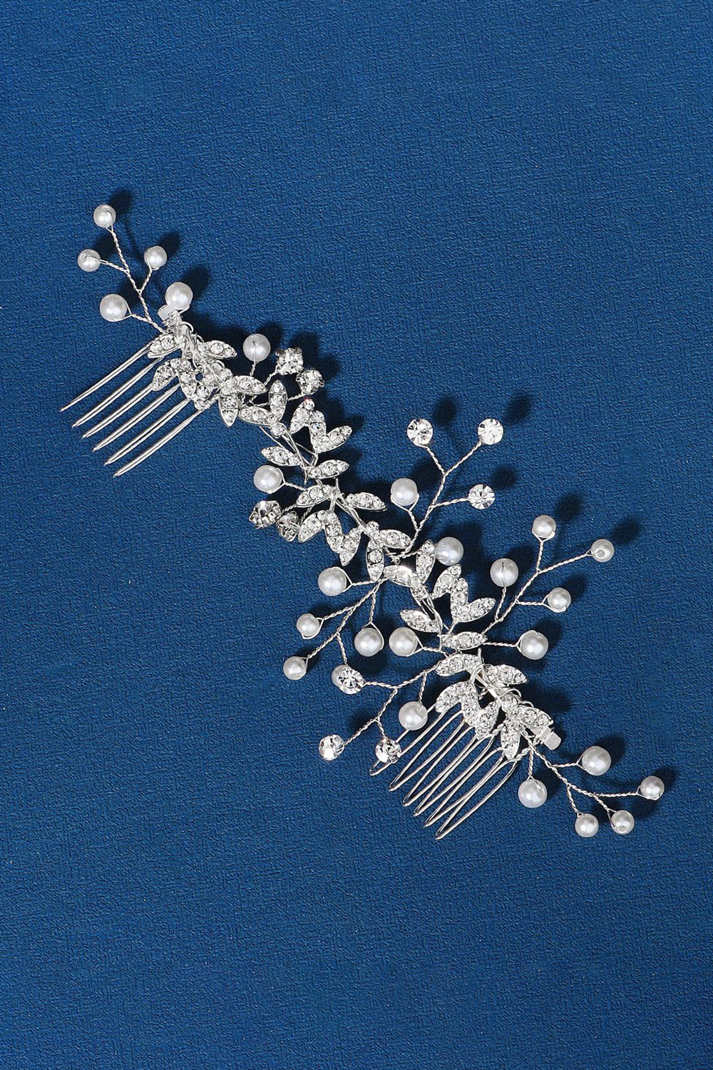 Accessoires de cheveux de mariée en perles de strass faits à la main