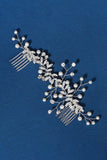 Accessoires de cheveux de mariée en perles de strass faits à la main