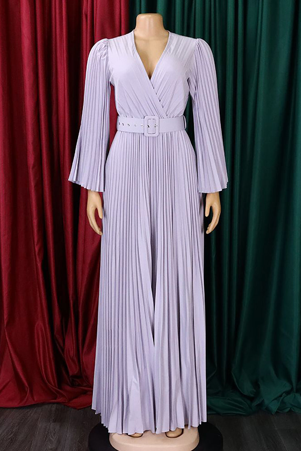 Robe d’invité de mariage longue plissée bleu ciel