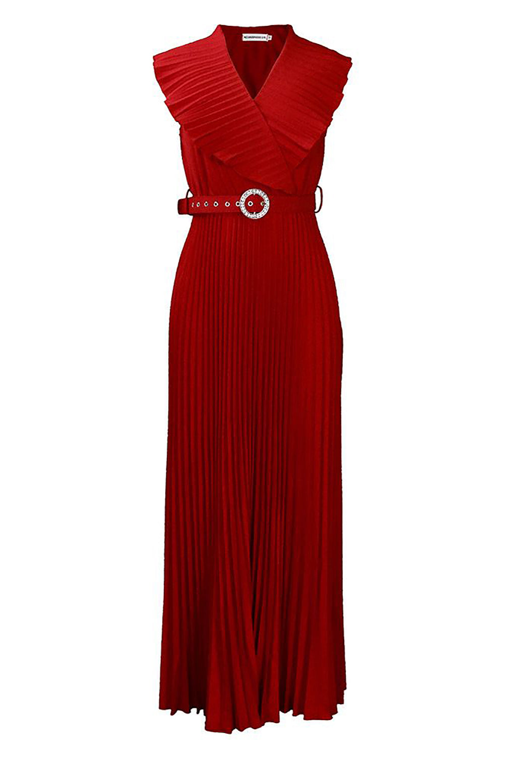 Plus Taille Purple Plissée Robe d’invité de mariage longue