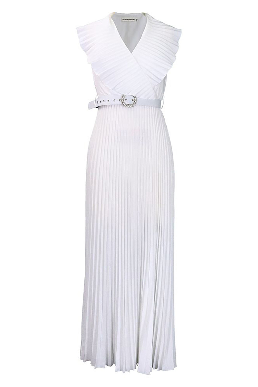 Plus Taille Purple Plissée Robe d’invité de mariage longue