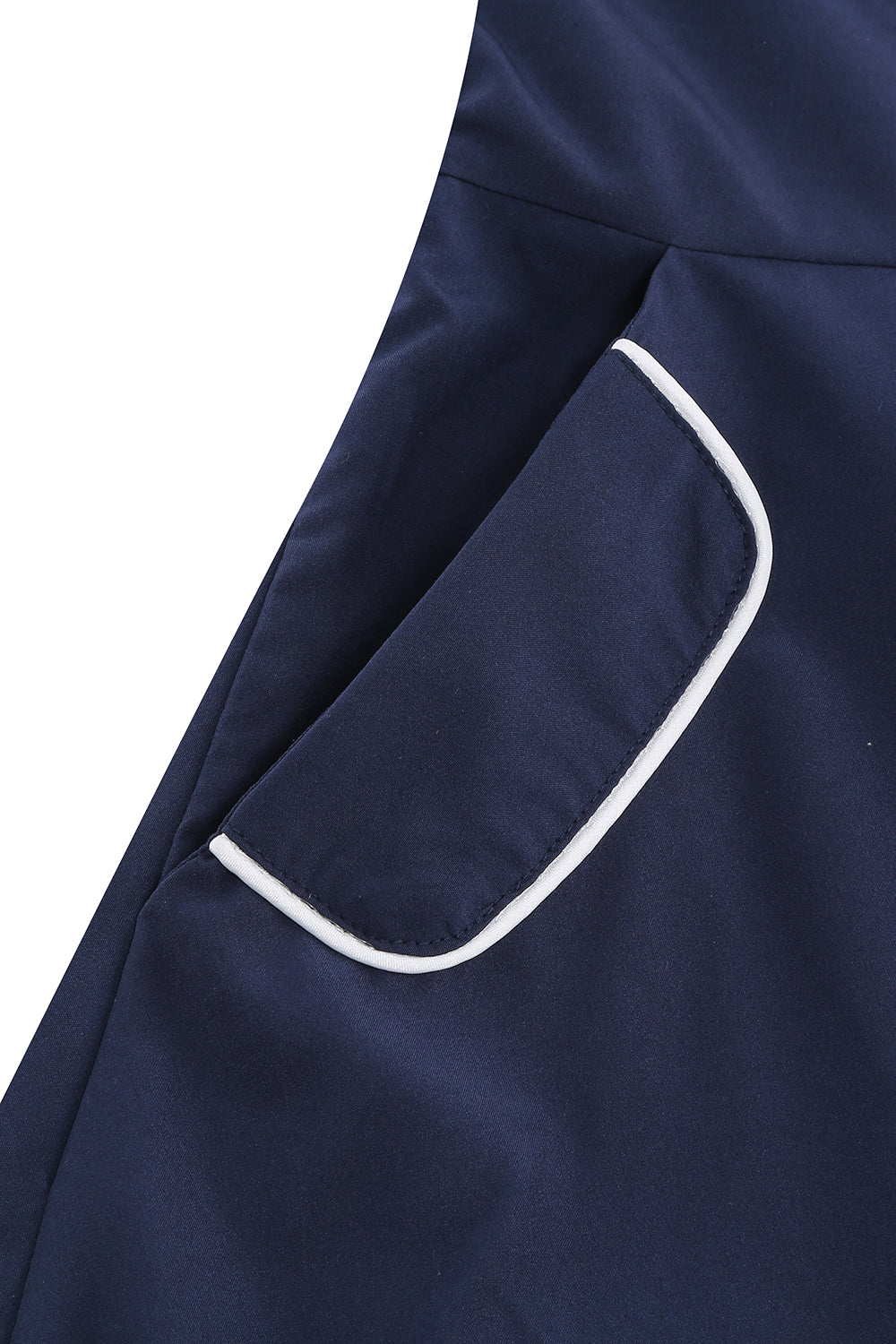 Halter Stripe Blue Swing Robe rétro avec poches