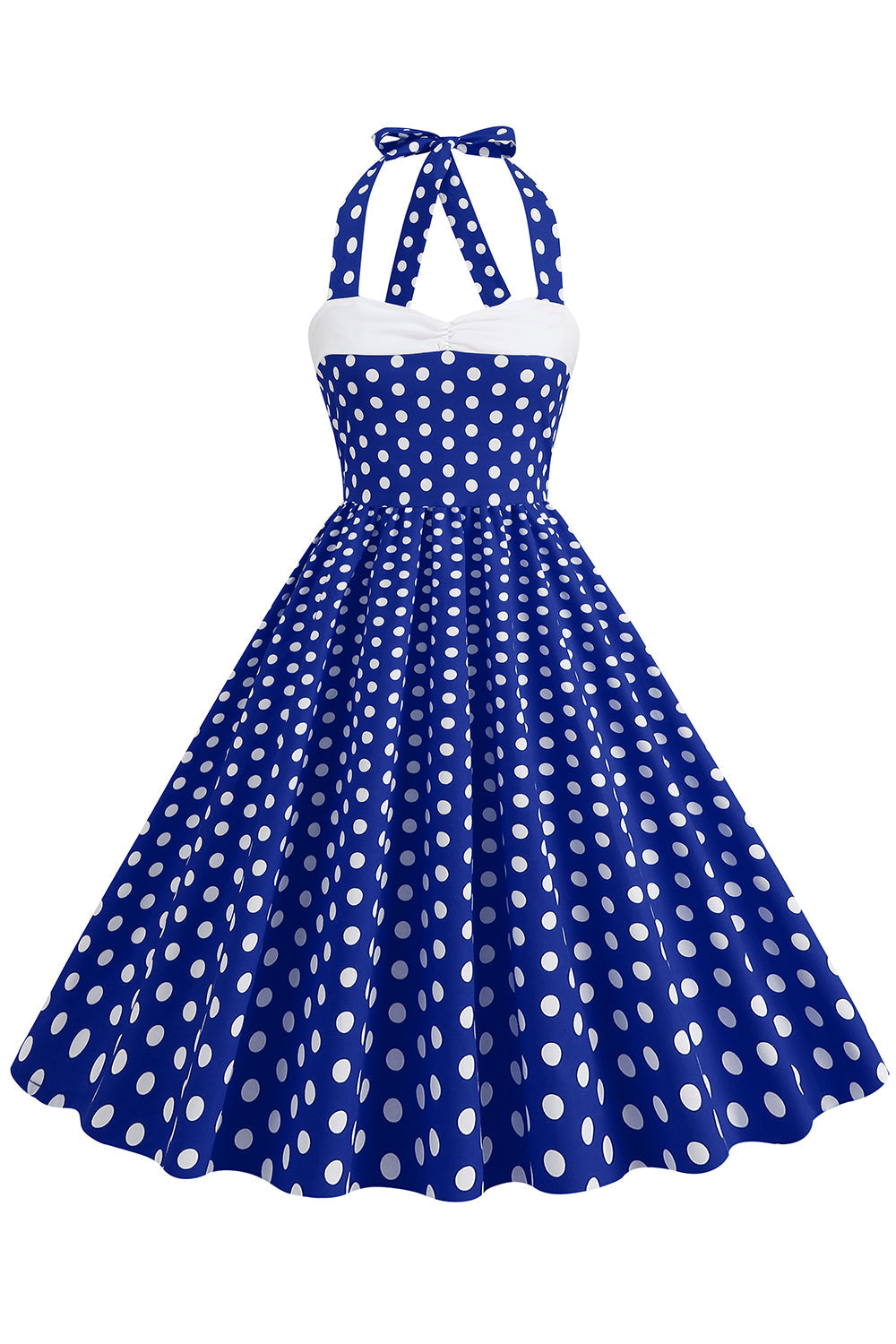 Robe rouge à pois Halter des années 50