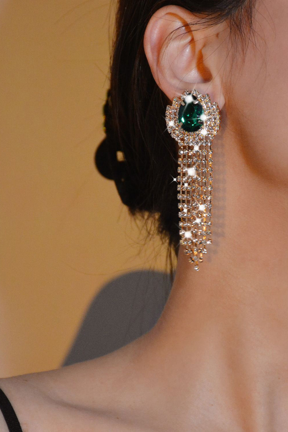 Boucles d’oreilles Sparkly Strass Water Drop Tassel