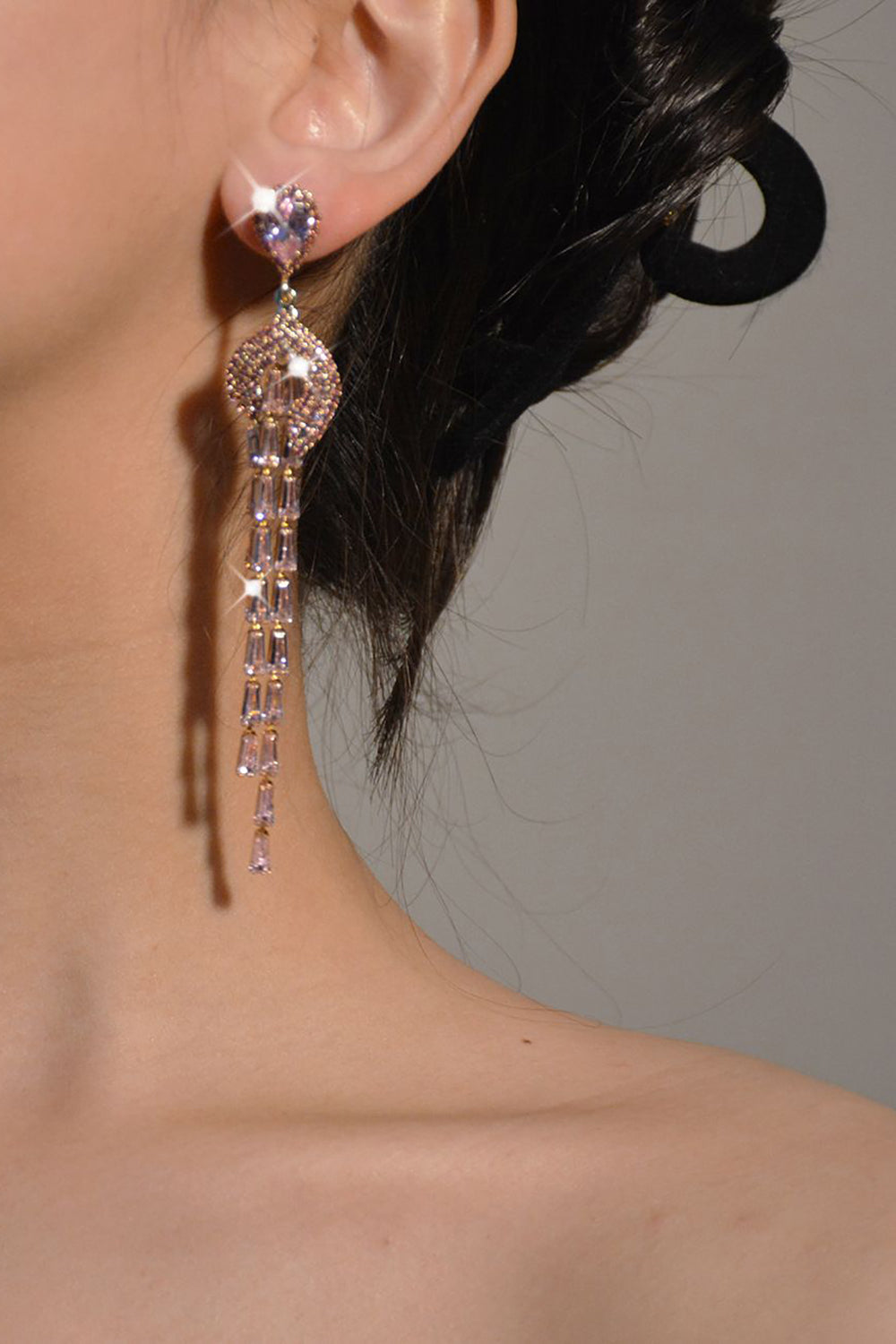 Strass Boucles d’oreilles géométriques en zircone