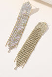 Strass dorés Boucles d’oreilles Long Tassel