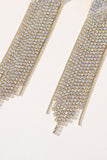 Strass dorés Boucles d’oreilles Long Tassel
