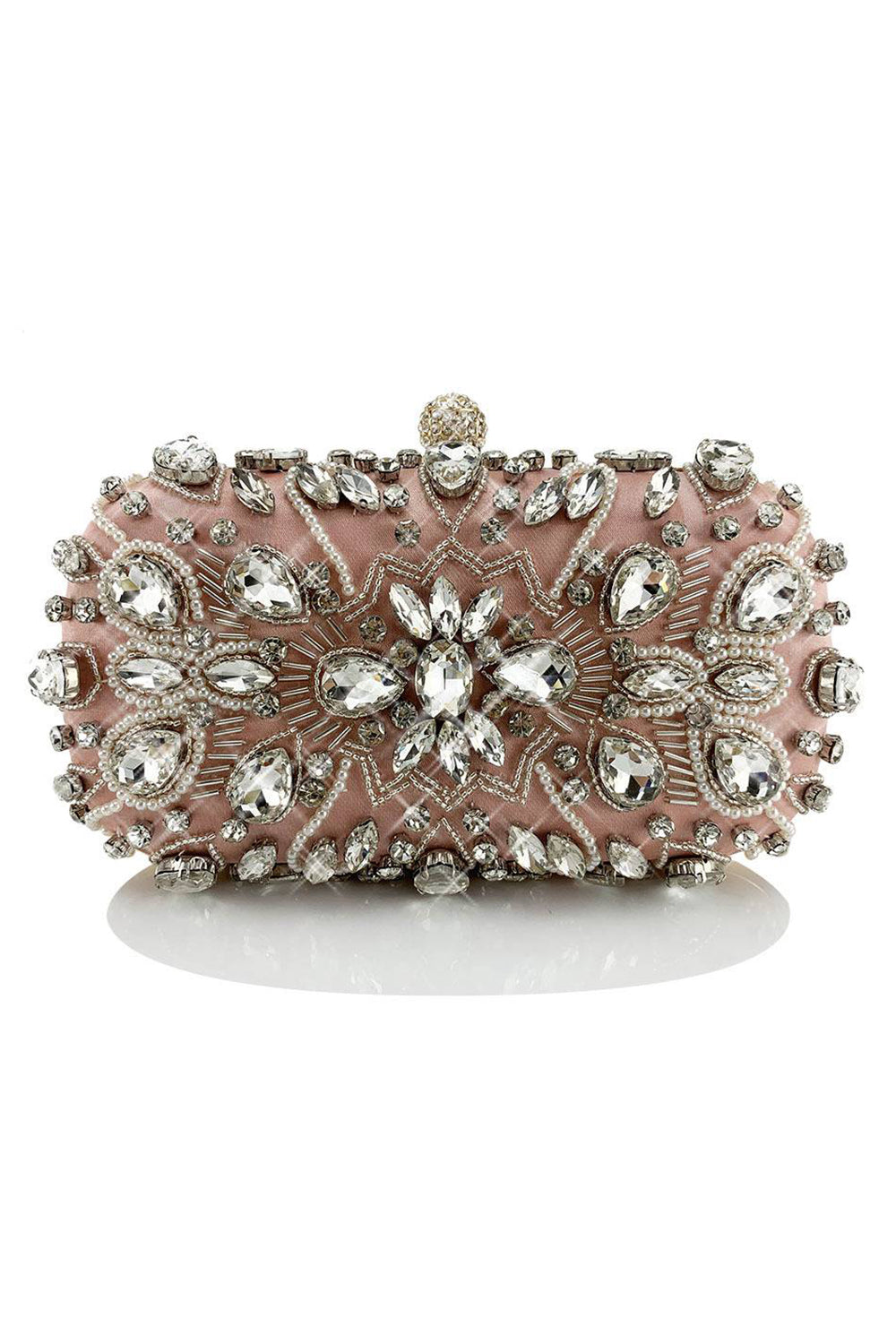 Pochette de soirée noire scintillante avec strass