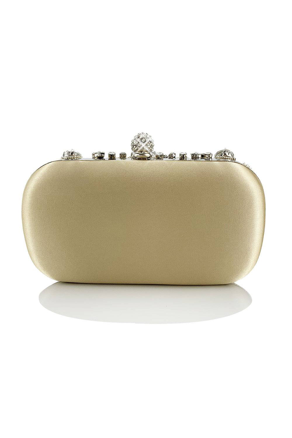 Pochette de soirée noire scintillante avec strass