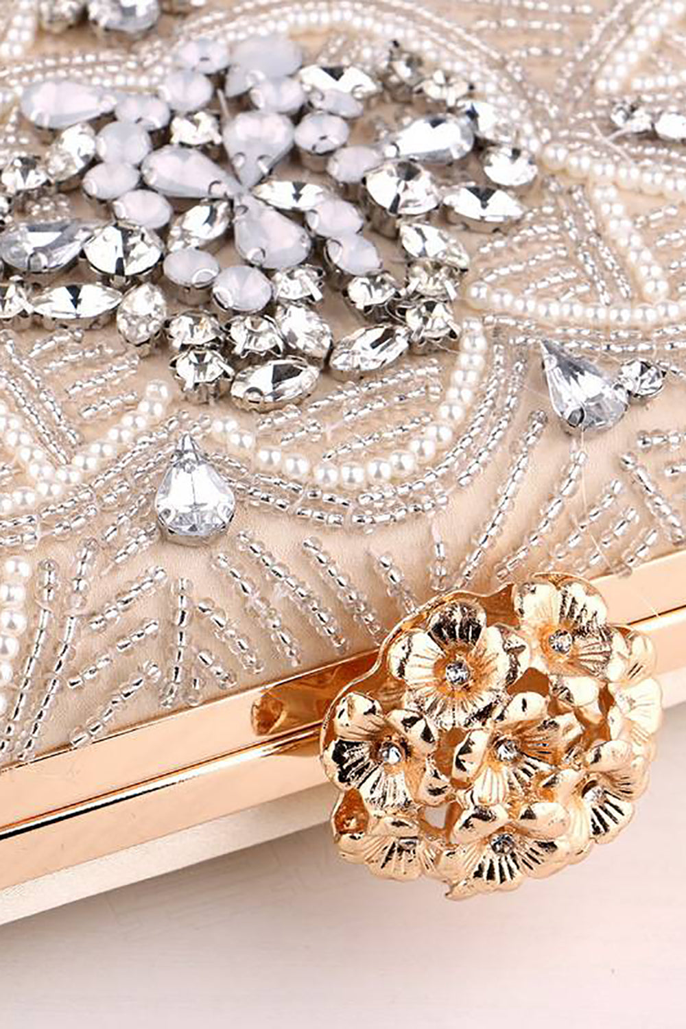 Sac à main Champagne Strass Perle Fête