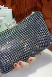Sac à main de soirée en strass noir